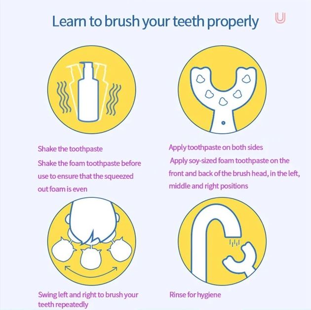 Baby Toothbrush Children 360 Degree U-shaped Child Toothbrush Kids Teeth Oral Care Soft Silicone Baby Brush Teethers Cleaning