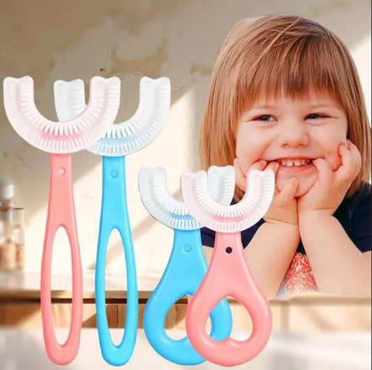 Baby Toothbrush Children 360 Degree U-shaped Child Toothbrush Kids Teeth Oral Care Soft Silicone Baby Brush Teethers Cleaning