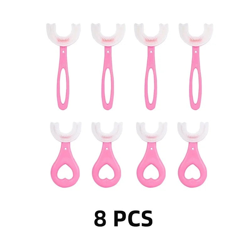 Baby Toothbrush Children 360 Degree U-shaped Child Toothbrush Kids Teeth Oral Care Soft Silicone Baby Brush Teethers Cleaning