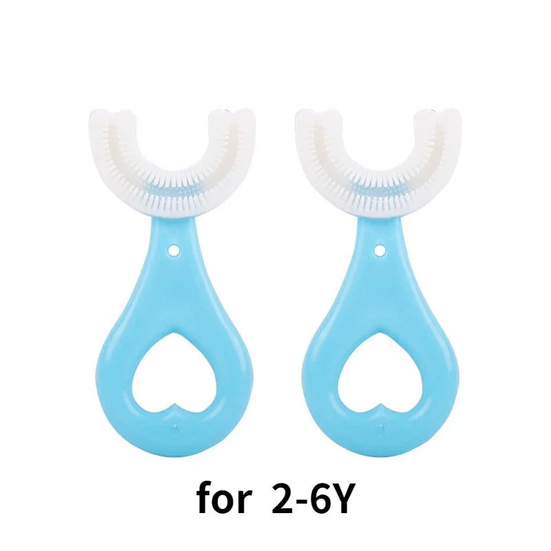 Baby Toothbrush Children 360 Degree U-shaped Child Toothbrush Kids Teeth Oral Care Soft Silicone Baby Brush Teethers Cleaning