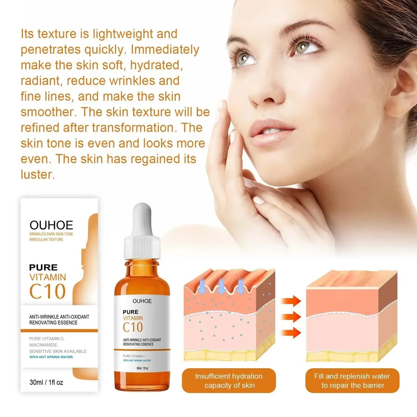 Vitamin C Wrinkle Remover Face Serum Lifting Firming Fade