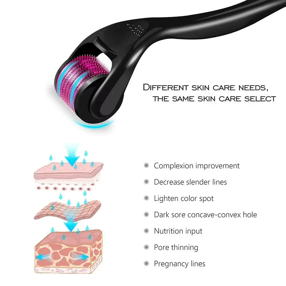DRS 540 Titanium Derma Roller Hair Growth Beard Microneedle Roller Skin Care Tool 100% original