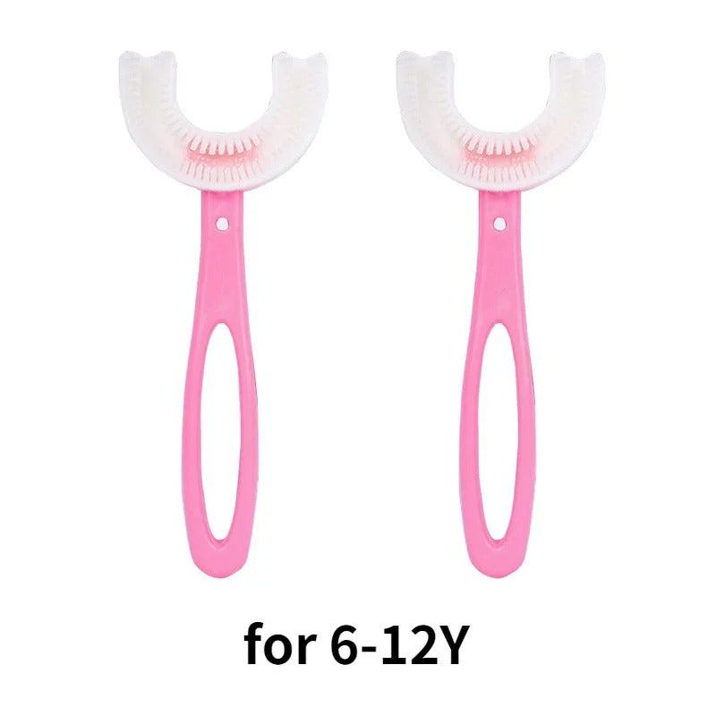 Baby Toothbrush Children 360 Degree U-shaped Child Toothbrush Kids Teeth Oral Care Soft Silicone Baby Brush Teethers Cleaning