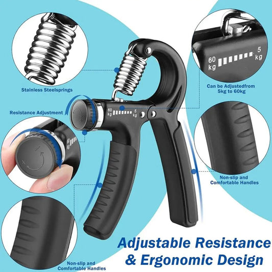 Hand Grip Strength Trainer Wrist Strengthened Forearm Gripper Hand Workout Squeezer Hand Grip Exerciser Hand Strengthening Device