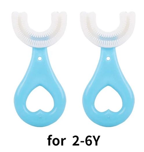 Baby Toothbrush Children 360 Degree U-shaped Child Toothbrush Kids Teeth Oral Care Soft Silicone Baby Brush Teethers Cleaning