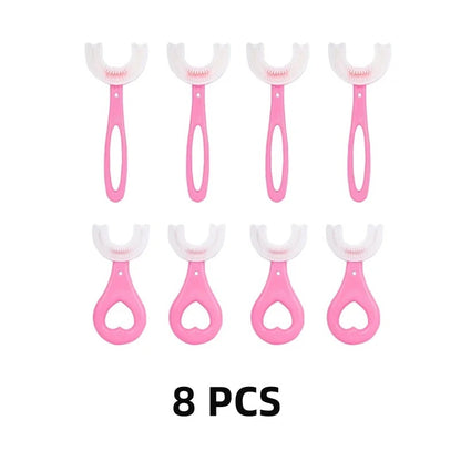 Baby Toothbrush Children 360 Degree U-shaped Child Toothbrush Kids Teeth Oral Care Soft Silicone Baby Brush Teethers Cleaning