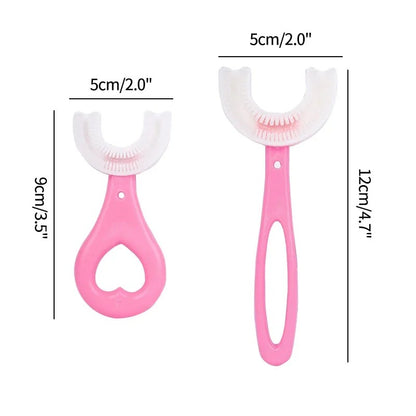 Baby Toothbrush Children 360 Degree U-shaped Child Toothbrush Kids Teeth Oral Care Soft Silicone Baby Brush Teethers Cleaning