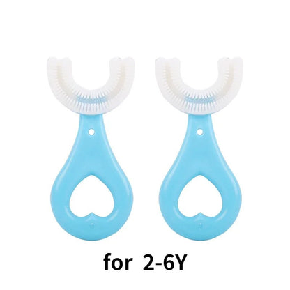 Baby Toothbrush Children 360 Degree U-shaped Child Toothbrush Kids Teeth Oral Care Soft Silicone Baby Brush Teethers Cleaning