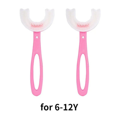 Baby Toothbrush Children 360 Degree U-shaped Child Toothbrush Kids Teeth Oral Care Soft Silicone Baby Brush Teethers Cleaning