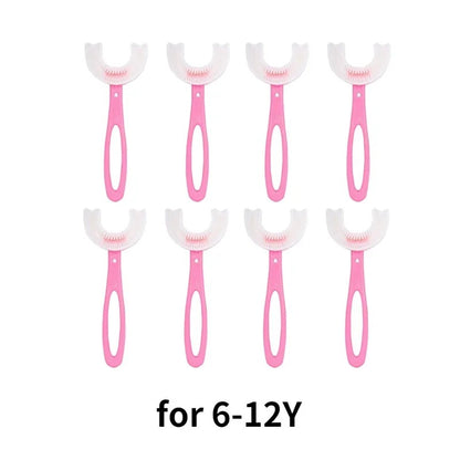 Baby Toothbrush Children 360 Degree U-shaped Child Toothbrush Kids Teeth Oral Care Soft Silicone Baby Brush Teethers Cleaning