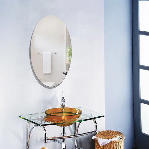 ACRYLIC OVAL SLIVER MIRROR STICKER