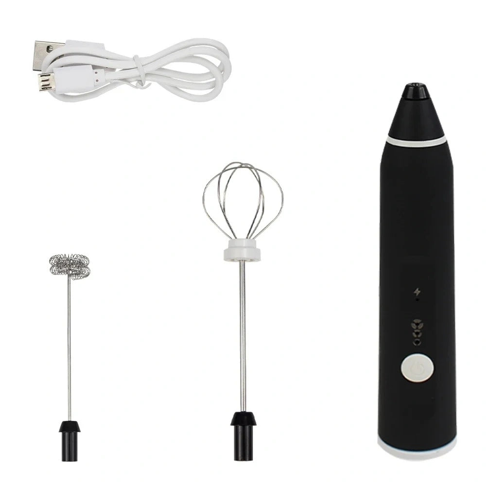 2-in-1 Rechargeable Coffee Beater & Electric Milk Frother – Smooth Mixing, Compact & Easy to Use