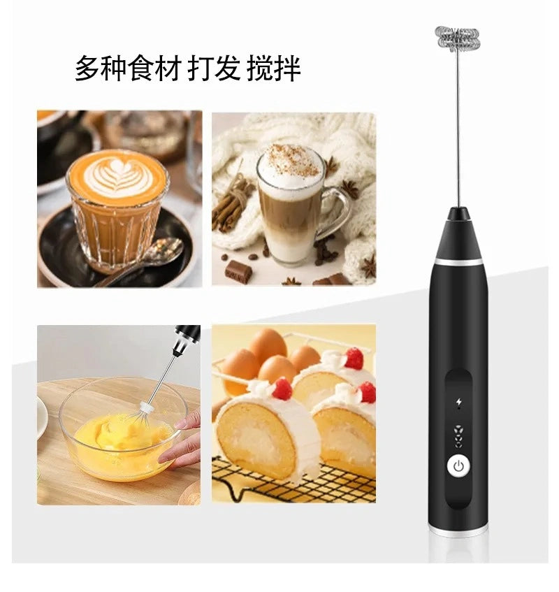 2-in-1 Rechargeable Coffee Beater & Electric Milk Frother – Smooth Mixing, Compact & Easy to Use