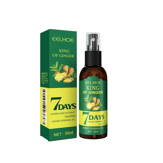 EELHOE Ginger Germinal Oil 7 Day Rapid Growth Liquid Anti Hair Loss Growth Conditioning Treatment Hair Spray